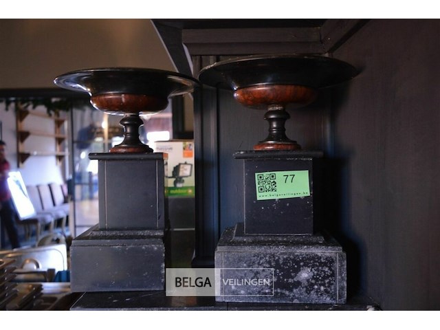 2 marmeren sierstukken - afbeelding 1 van  2