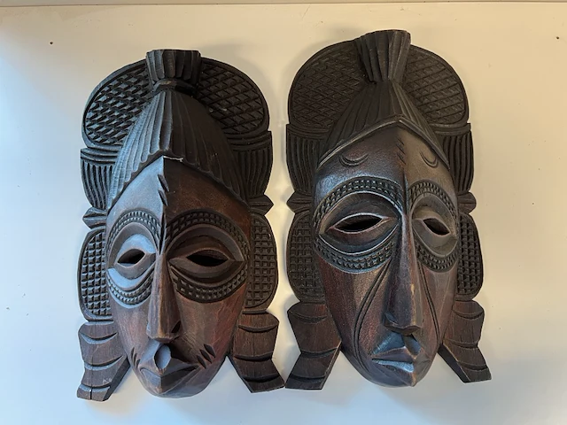2 maskers man en vrouw - afbeelding 2 van  3