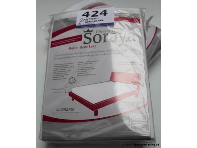 2 matrasbeschermers soraya - afbeelding 1 van  3