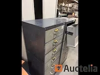 2 metaal kasten met invallende lades - afbeelding 2 van  4