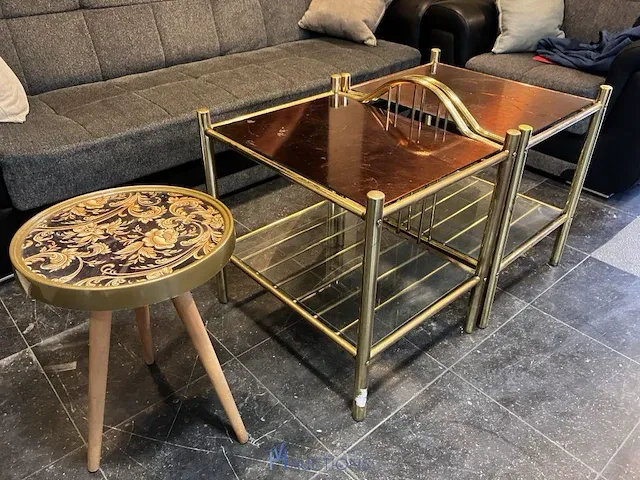 2 metalen bijzettafels - afbeelding 2 van  3