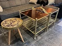 2 metalen bijzettafels - afbeelding 2 van  3