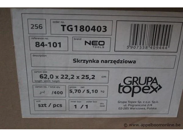 2 metalen gereedschapskisten neo tools - afbeelding 3 van  3