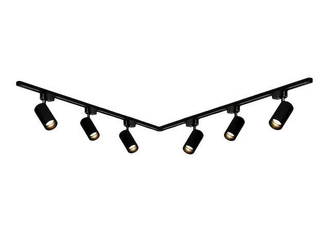 2 meter pro set railverlichting met 6 st 18w 4000k railspot (4x) - afbeelding 5 van  9
