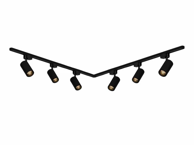 2 meter pro set railverlichting met 6x 18w 4000k railspot (4x) - afbeelding 4 van  8