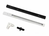 2 meter rail voor 1 fase 2 draden railsystem mat wit - afbeelding 3 van  3