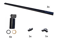 2 meter railsysteem met 6 st railspot gu10 fitting met ring (10x) - afbeelding 5 van  10