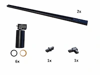 2 meter railsysteem met 6 st railspot gu10 fitting met ring (4x) - afbeelding 5 van  10