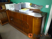 2 meubilair art deco waarvan een met grote deur aan de linkerkant en twee deuren aan de rechterkant en rek top 135cm / 55cm / 127cm hoog, de tweede heeft drie deuren die overeenkomen met de eerste meubilair 2m / 55cm / 95cm - afbeelding 5 van  5