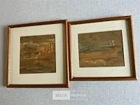 2 olieverfschilderijtjes carine cox - afbeelding 1 van  10