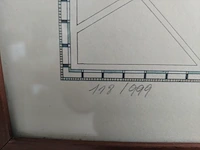 2 oude kaarttekeningen brussel wo 1 getekend norbert ceulemans genummerd; 118/999 - afbeelding 8 van  8