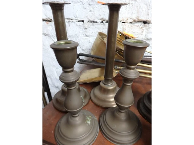 2 paar kandelaars hoogte 20cm hoogte 22cm - afbeelding 1 van  1