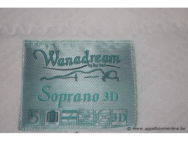2 persoons bed/boxspring 180x200 vv 2 matrassen wanadream soprano 3d - afbeelding 3 van  3