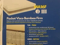 2 persoons bed/boxspring vv matras pocket visco bamboo 160x200 - afbeelding 4 van  4
