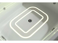 2-persoons vrijstaand massagebad glans wit - bluetooth - afbeelding 3 van  19