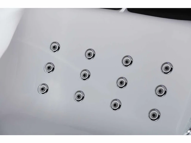 2-persoons vrijstaand massagebad glans wit - bluetooth - afbeelding 6 van  19