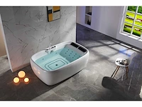 2-persoons vrijstaand massagebad glans wit - bluetooth - afbeelding 14 van  19