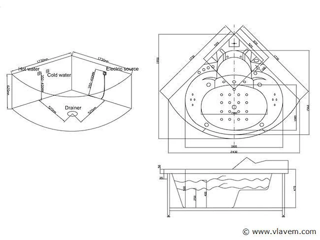2 persoons whirlpool massagebad met heater - afbeelding 4 van  5