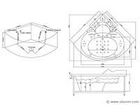 2 persoons whirlpool massagebad met heater - afbeelding 4 van  5