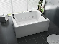 2 persoons whirlpool massagebad wit - half vrijstaand - afbeelding 1 van  5
