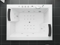 2 persoons whirlpool massagebad wit - half vrijstaand - afbeelding 4 van  5