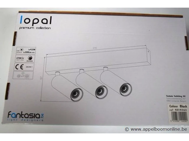 2 plafondlampen vv 1 led spot plus 1 plafondlamp vv 3 led spots fantasia lopal - afbeelding 3 van  3