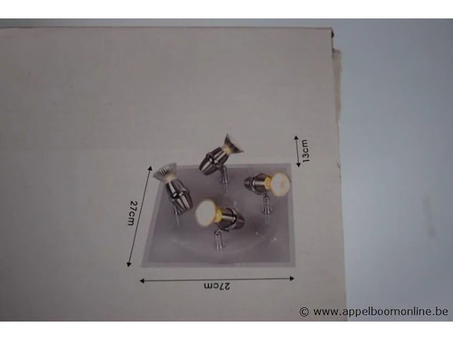 2 plafondlampen vv 4 spots lucide jeo - afbeelding 2 van  3
