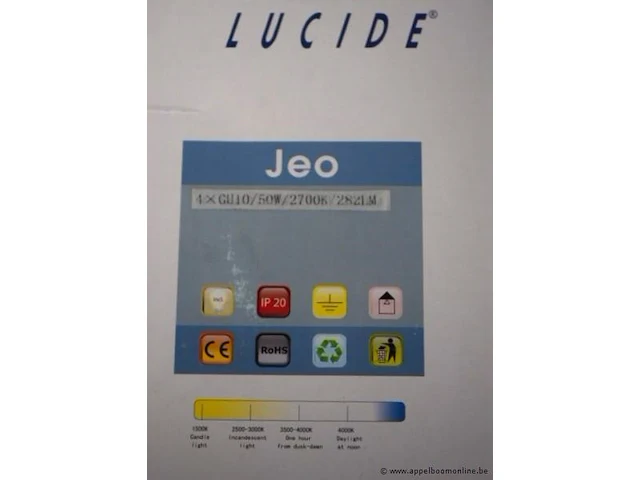 2 plafondlampen vv 4 spots lucide jeo - afbeelding 3 van  3