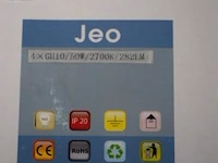 2 plafondlampen vv 4 spots lucide jeo - afbeelding 3 van  3