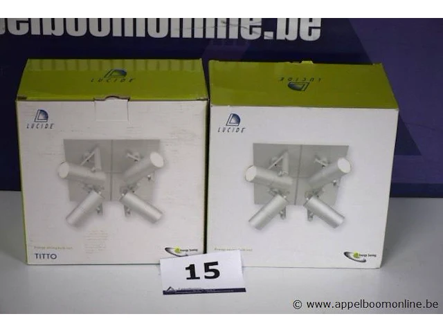 2 plafondlampen vv 4 spots lucide titto - afbeelding 1 van  2
