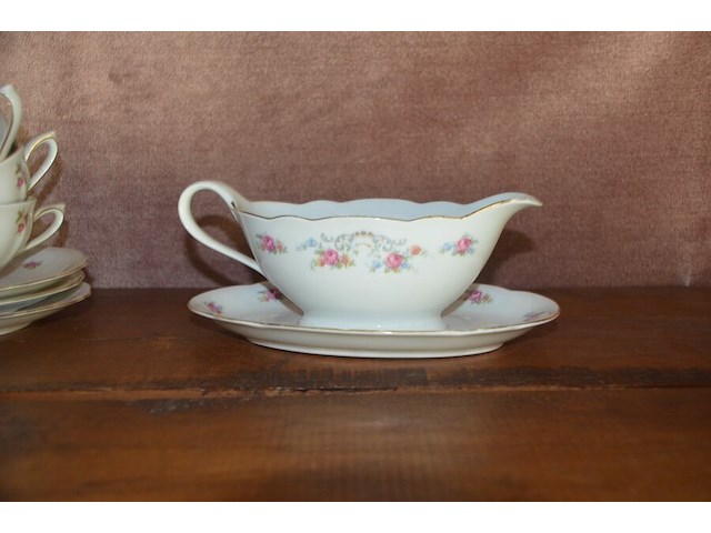 2 porseleinen koffieserviezen, 5 sierstukken - afbeelding 9 van  14