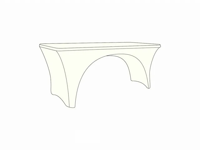 2 pro buffettafels 220 x 76 cm - met ecru stretch hoes - afbeelding 3 van  6