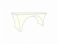 2 pro buffettafels 220 x 76 cm - met ecru stretch hoes - afbeelding 3 van  6