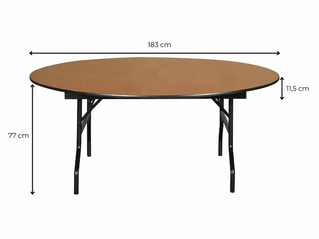 2 pro buffettafels rond - ø 183 cm - met ecru stretch top - afbeelding 4 van  6