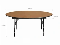 2 pro buffettafels rond - ø 183 cm - met ecru stretch top - afbeelding 4 van  6