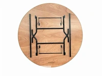 2 pro buffettafels rond - ø 183 cm - met ecru stretch top - afbeelding 5 van  6