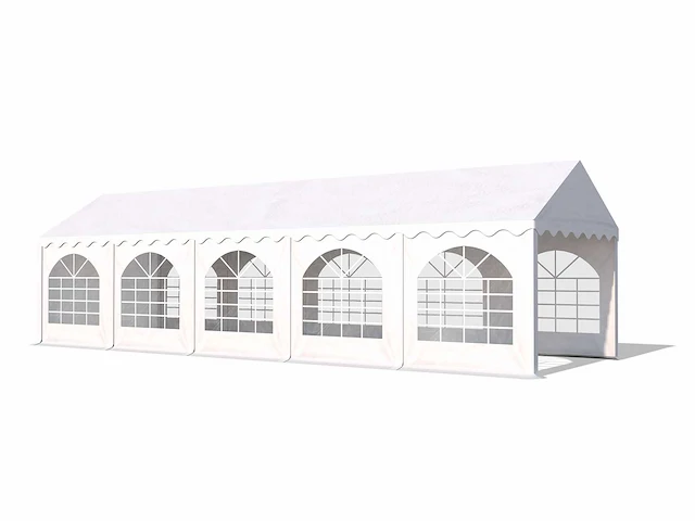 2 pvc partytenten elite 2.3 - 3 x 10 m - wit + grondframe - afbeelding 1 van  13
