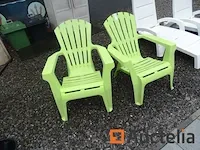 2 pvc tuin stoelen - afbeelding 2 van  4