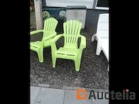 2 pvc tuin stoelen - afbeelding 3 van  4