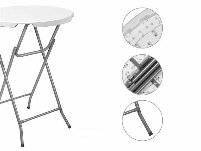 2 receptietafels 110 cm + antraciet stretch hoes - afbeelding 5 van  6