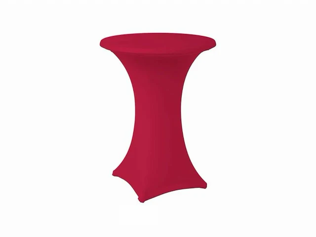 2 receptietafels 110 cm + rode stretch hoes - afbeelding 1 van  6