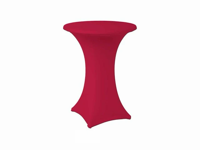 2 receptietafels 110 cm + rode stretch hoes - afbeelding 1 van  6