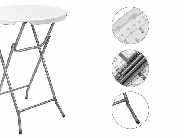 2 receptietafels 110 cm + rode stretch hoes - afbeelding 5 van  6