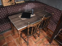 2 rechthoekige houten tafels vv 4 stoelen (staande op 1e verdieping) - afbeelding 2 van  2