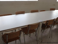 2 rechthoekige kantinetafels vv 8 stoelen - afbeelding 1 van  1