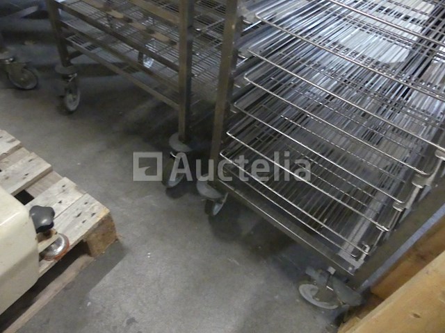 2 roestvrijstalen trolleys met 20 niveaus - afbeelding 1 van  4