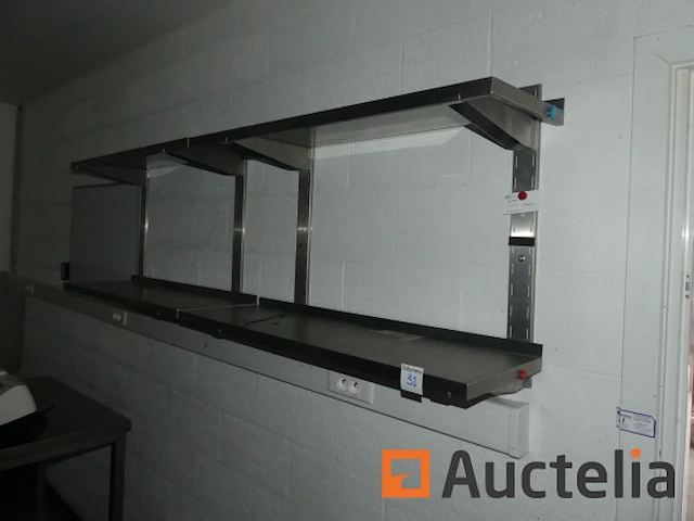 2 roestvrijstalen wandplanken - afbeelding 2 van  4