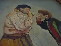 2 rokende volendamse jongens, franz charlet - afbeelding 3 van  3