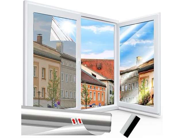 2 rollen spiegelfolie voor ramen 60breed 4m - afbeelding 2 van  6