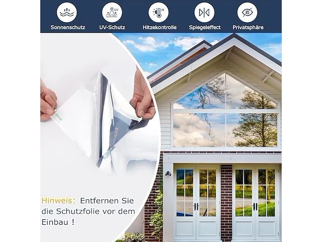 2 rollen spiegelfolie voor ramen 60breed 4m - afbeelding 4 van  6